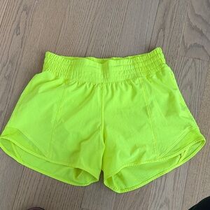 Lulu lemon size 4 tall Neon Yellow Women's Shorts